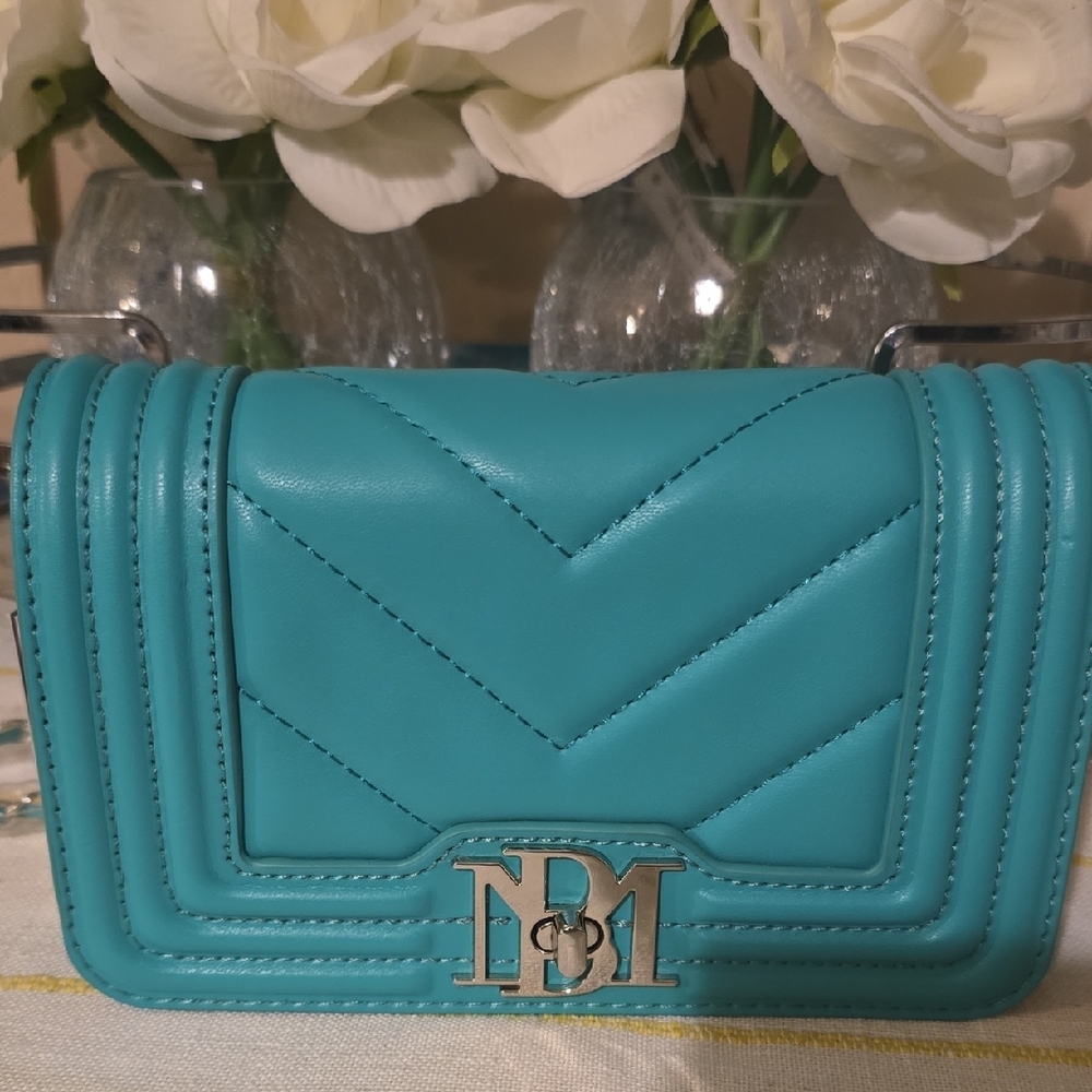 Badgley Mischka Turquoise Quilted Women's Bag
